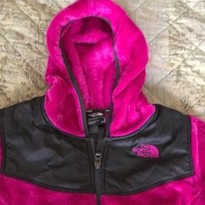 Girls north face fleece jacket- size large